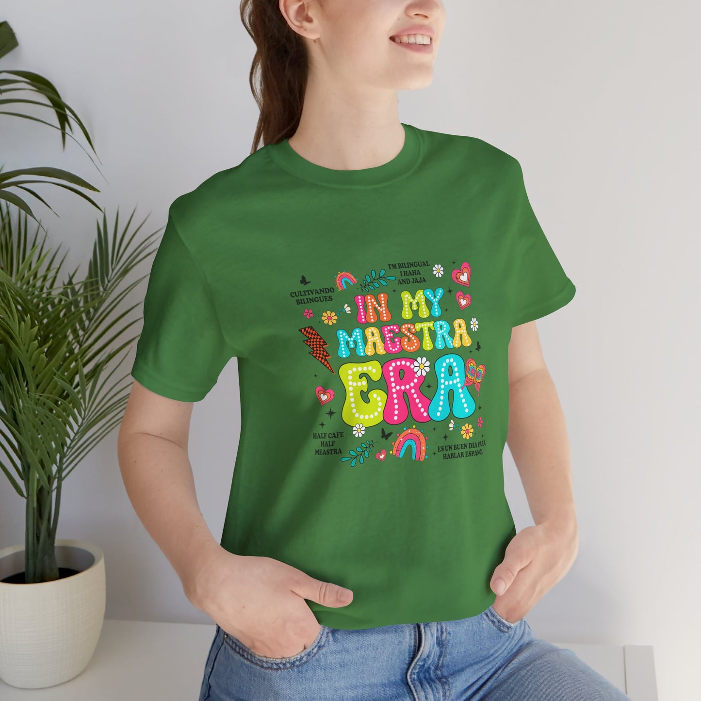 En mi camisa Maestra Era, camisa Maestra española, camiseta Maestra española, camisa personalizada de profesora de español, regalos personalizados para profesora 