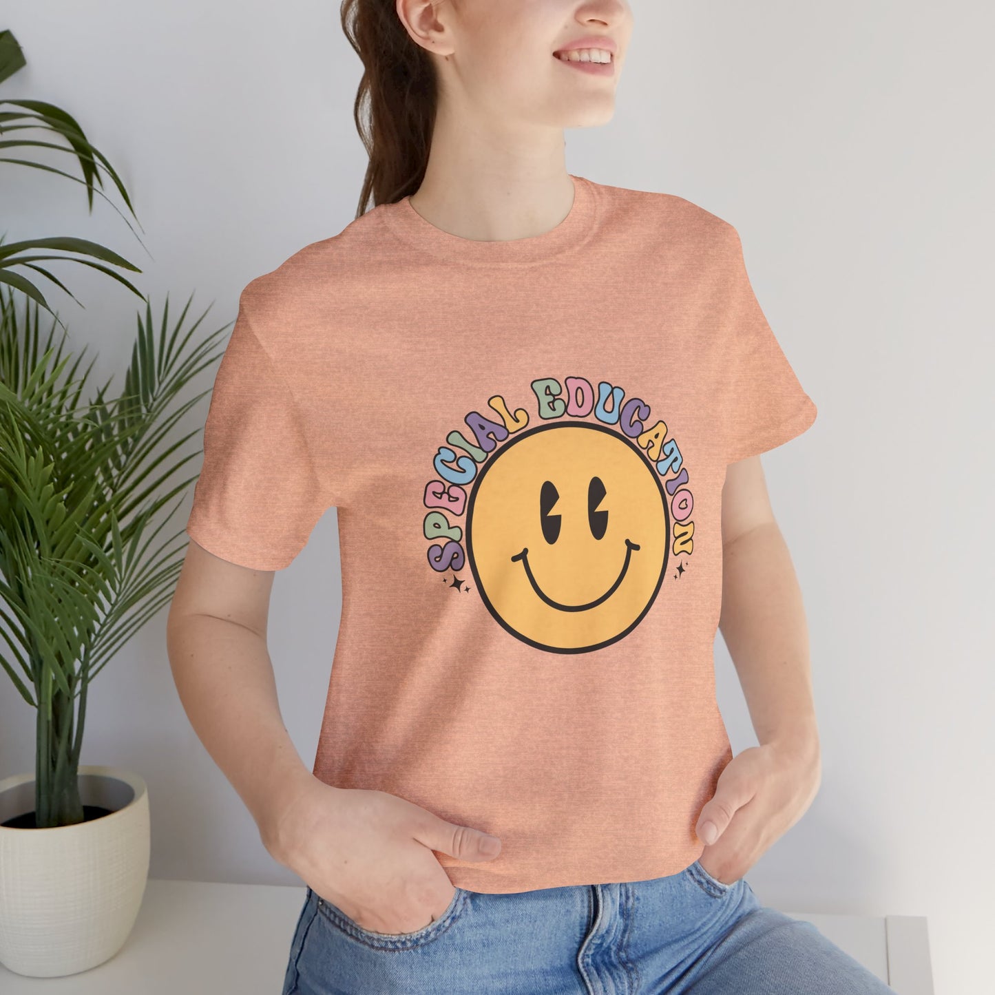 Smiley Special Education Teacher Shirt, Retro Style Smiley SPED Teacher Shirt, SPED T-Shirt, Special Education Teacher Shirt, Teacher Life Shirt, Teacher Shirt, Custom Teacher Shirt, Custom Teacher Gift