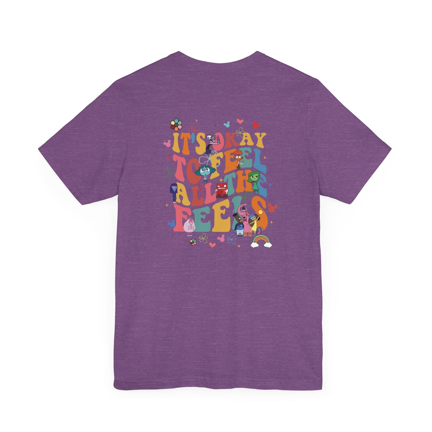 It's Ok to Feel All the Feels Rainbow Double Side Shirt, Retro Emotions T Shirt, In My Emotions Era T Shirt, Emotions Tour T Shirt, Teacher Shirt, Custom Teacher Shirt, Custom Teacher Gifts, Lifestyle Shirt