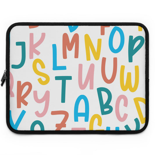 Laptop Case, Laptop Cover, Laptop Sleeve, Laptop Protector, MacBook Air Case, Mac Pro Case, Teacher Laptop Case, Alphabet Teacher Laptop Case