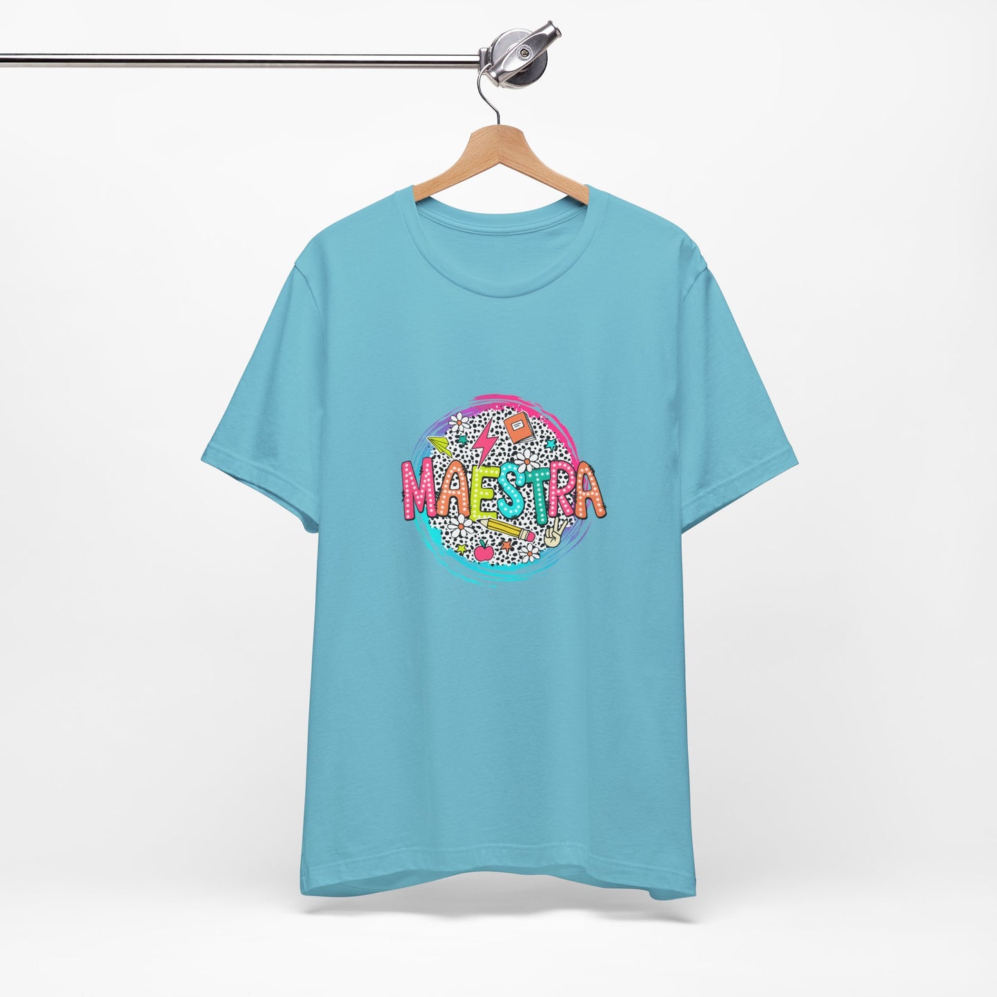 Camisa Maestra Española, Camiseta Maestra Española, Camiseta Maestra Española, Camiseta de Manga Corta Color Swirl Maestra Jersey, Camisa de Maestro Personalizada, Regalo de Maestro Personalizado, Camiseta de Regreso a la Escuela, Regalos de Maestro 