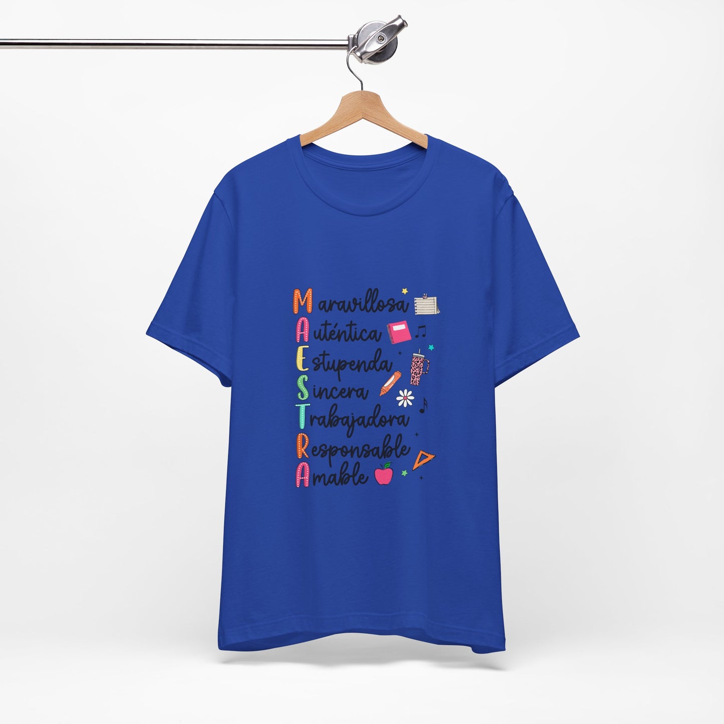 Camiseta Maestra Española, Camiseta Maestra de Colores Brillantes, Camisa Maestra, Camisa Maestra Acrostic, Camisa Maestra Acrostico, Camisa Maestra Personalizada, Regalos para Maestro 