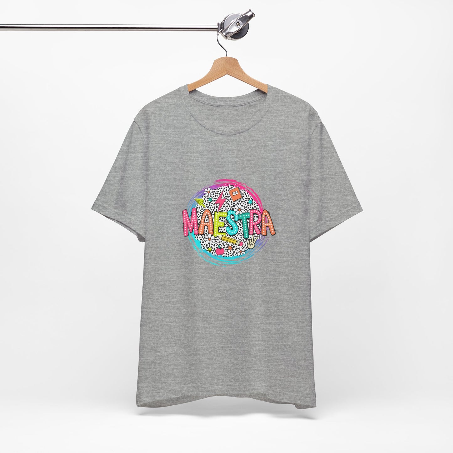 Camisa Maestra Española, Camiseta Maestra Española, Camiseta Maestra Española, Camiseta de Manga Corta Color Swirl Maestra Jersey, Camisa de Maestro Personalizada, Regalo de Maestro Personalizado, Camiseta de Regreso a la Escuela, Regalos de Maestro 