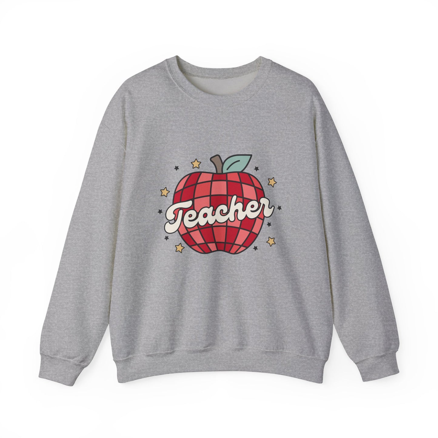 Apple Teacher Sweatshirt, Apple Teacher Sweater, Retro Teacher Sweatshirt, Retro Teacher Sweater, Disco Apple Sweatshirt Cute Teacher Sweatshirt, Back to School Sweatshirt