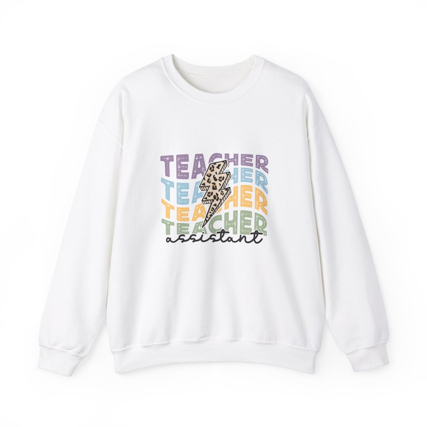 Lightning Bolt Teacher Assistant Sweatshirt, Retro Teacher Assistant Sweater, Retro Teacher Assistant Sweatshirt, Lightning Bolt Teacher Assistant Sweater, Back to School Sweatshirt