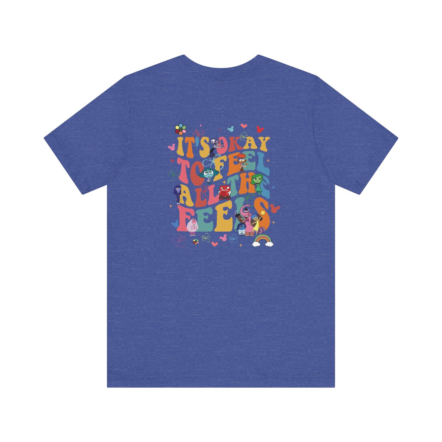 It's Ok to Feel All the Feels Rainbow Double Side Shirt, Retro Emotions T Shirt, In My Emotions Era T Shirt, Emotions Tour T Shirt, Teacher Shirt, Custom Teacher Shirt, Custom Teacher Gifts, Lifestyle Shirt