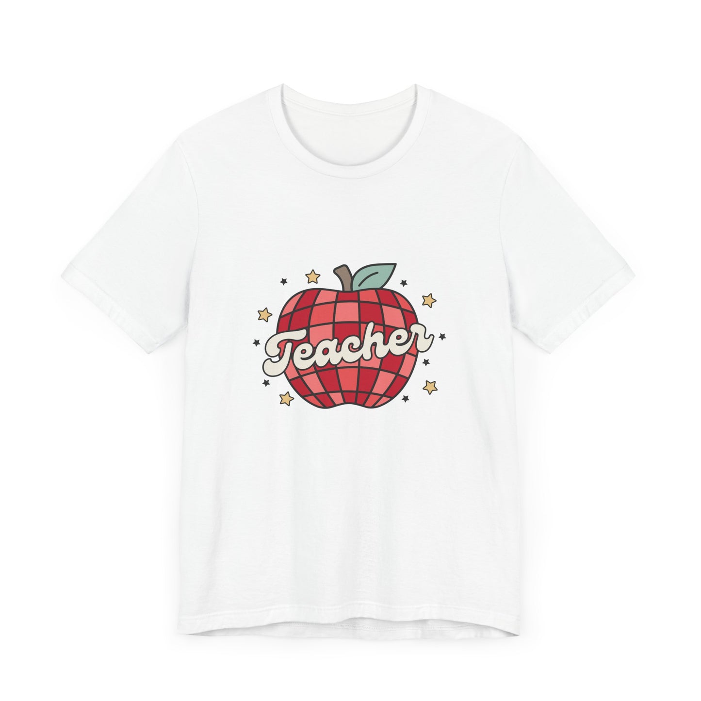 Disco Apple Teacher Shirt, Custom Apple Teacher Shirt, Back to School Teacher Shirt, Teacher Lifestyle Shirt, Retro Shirt, Custom Gift for Teacher