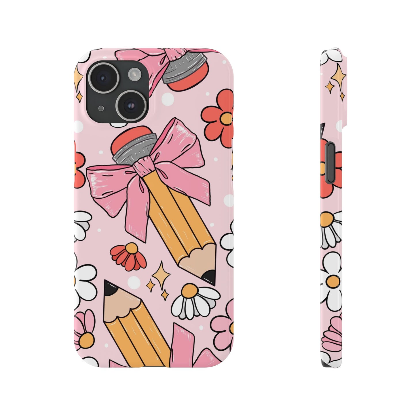 Teacher Slim Phone Case, Pink Coquette Teacher Phone Case, Back to School Teacher Phone Case, iPhone Case, Teacher Gift Ideas