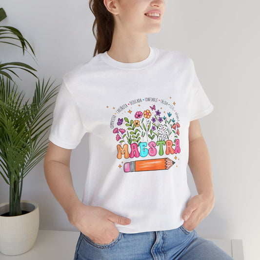 Camiseta de maestro con nombre personalizado, camiseta de maestro de flores con nombre personalizado, camisa de maestro con nombre personalizado, camisa de maestro de regreso a la escuela 