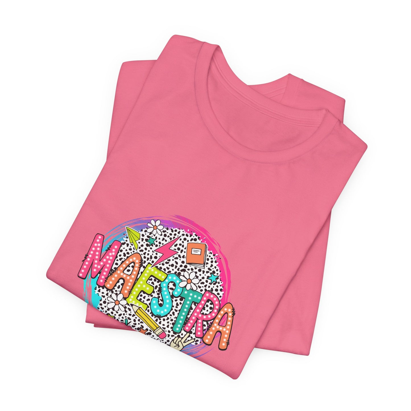 Camisa Maestra Española, Camiseta Maestra Española, Camiseta Maestra Española, Camiseta de Manga Corta Color Swirl Maestra Jersey, Camisa de Maestro Personalizada, Regalo de Maestro Personalizado, Camiseta de Regreso a la Escuela, Regalos de Maestro 