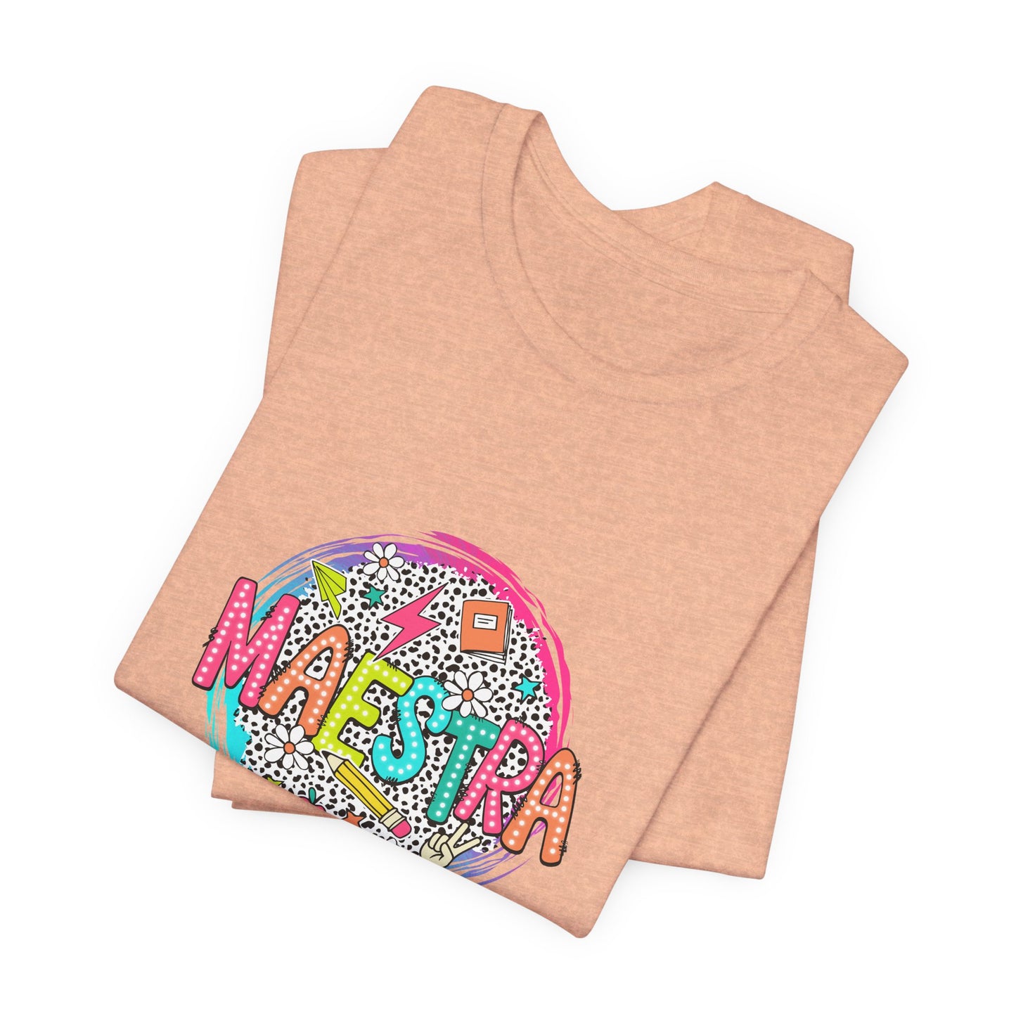 Camisa Maestra Española, Camiseta Maestra Española, Camiseta Maestra Española, Camiseta de Manga Corta Color Swirl Maestra Jersey, Camisa de Maestro Personalizada, Regalo de Maestro Personalizado, Camiseta de Regreso a la Escuela, Regalos de Maestro 