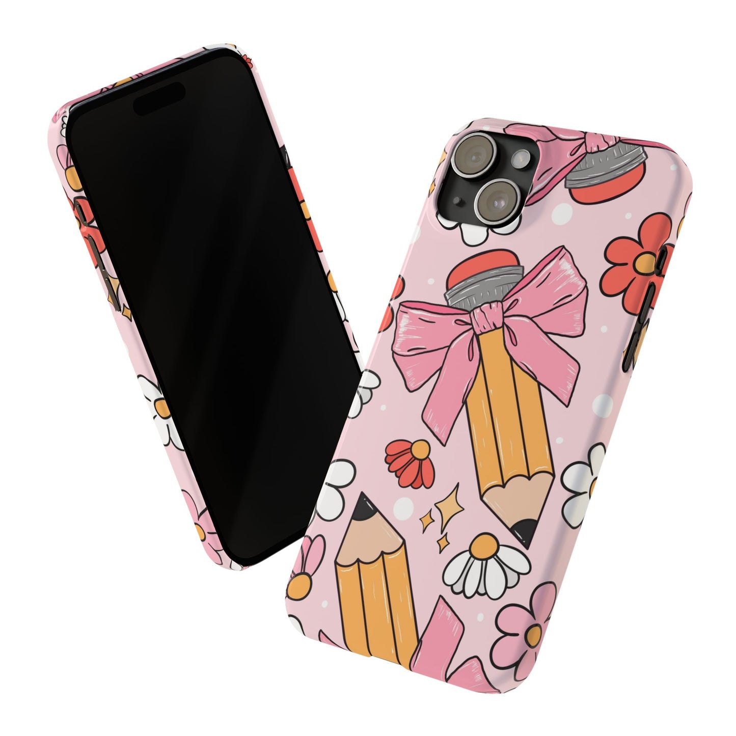 Teacher Slim Phone Case, Pink Coquette Teacher Phone Case, Back to School Teacher Phone Case, iPhone Case, Teacher Gift Ideas