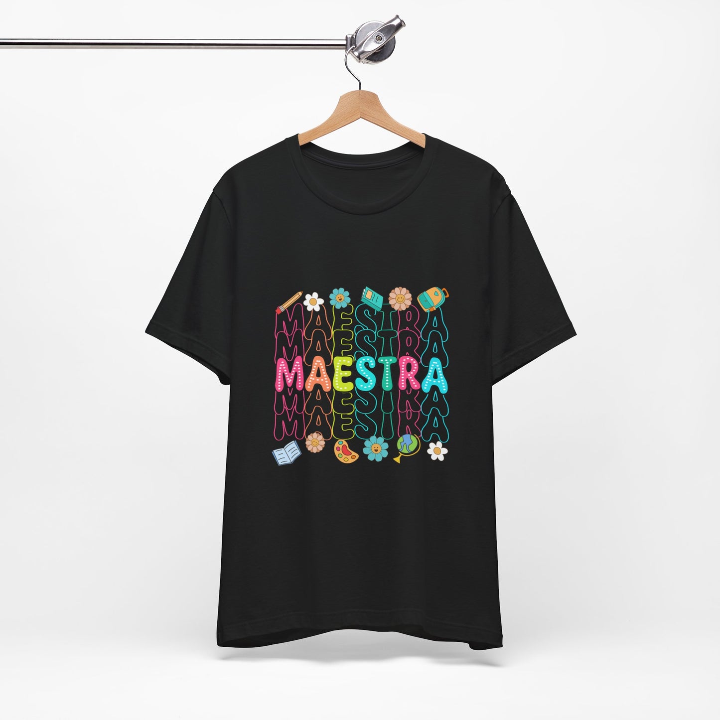 Camisa Maestra Española, Camiseta Maestra Española, Camiseta Maestra Española, Camiseta de Manga Corta Rainbow Maestra Icons Jersey 