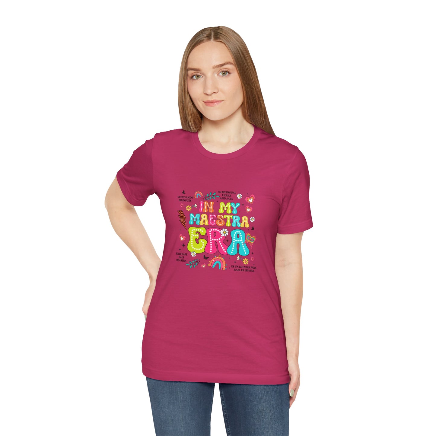 En mi camisa Maestra Era, camisa Maestra española, camiseta Maestra española, camisa personalizada de profesora de español, regalos personalizados para profesora 