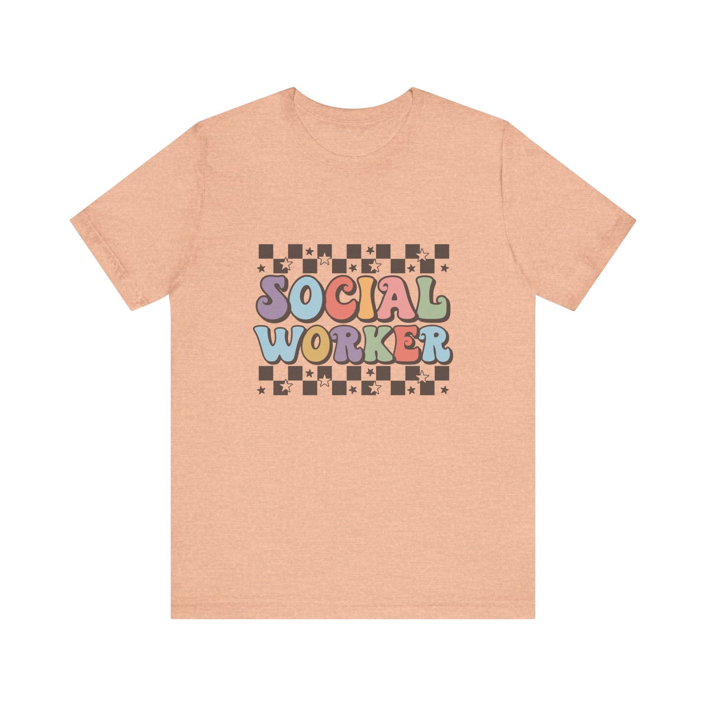 Checkered Social Worker Shirt, Retro Checkerboard Social Worker Shirt, Social Worker Tee, Back to School Counselor Shirt, School Counselor Tee, School Staff Shirt, Social Worker Life Shirt