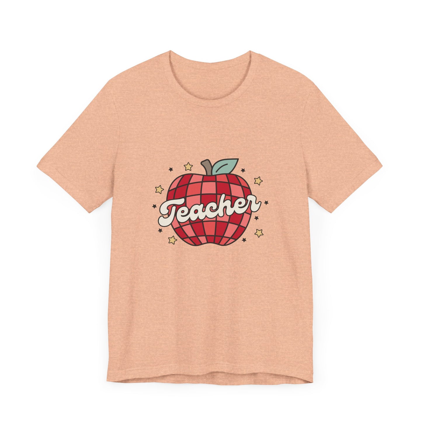 Disco Apple Teacher Shirt, Custom Apple Teacher Shirt, Back to School Teacher Shirt, Teacher Lifestyle Shirt, Retro Shirt, Custom Gift for Teacher