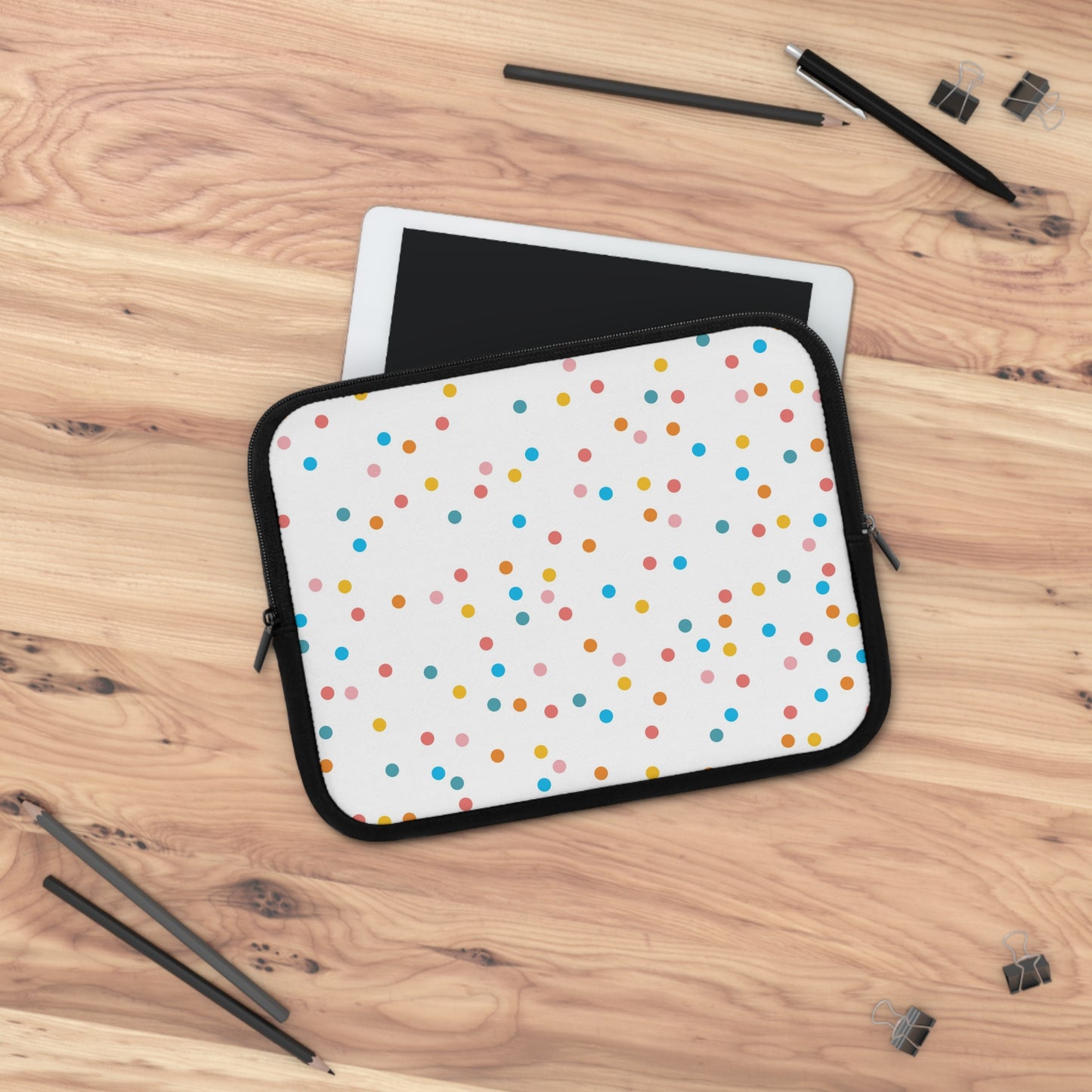 Laptop Case, Laptop Cover, Laptop Sleeve, Laptop Protector, MacBook Air Case, Mac Pro Case, Teacher Laptop Case, Confetti Dots Teacher Laptop Case