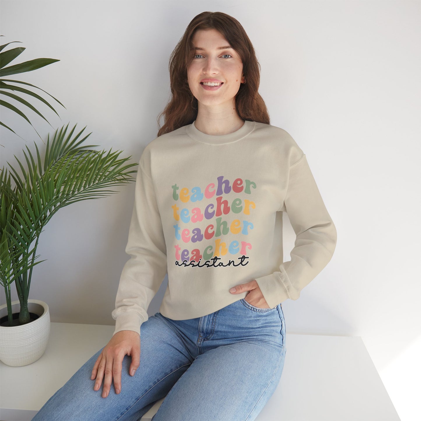 Retro Teacher Assistant Sweatshirt, Retro Teacher Assistant Sweater, Cool Teacher Assistant Sweatshirt, Teacher Assistant Life Sweater, Back to School Sweatshirt