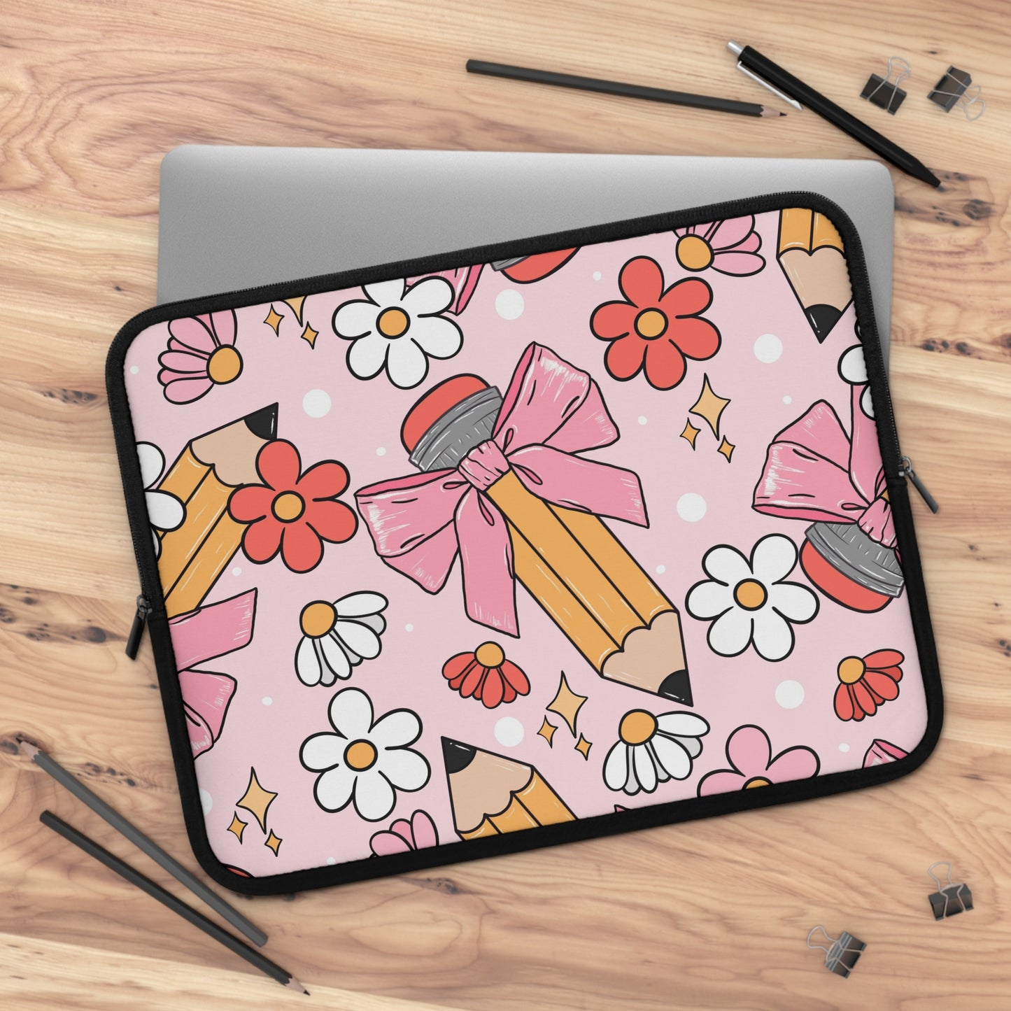 Laptop Case, Laptop Cover, Laptop Sleeve, Laptop Protector, MacBook Air Case, Mac Pro Case, Teacher Laptop Case, Pink Coquette Teacher Laptop Case