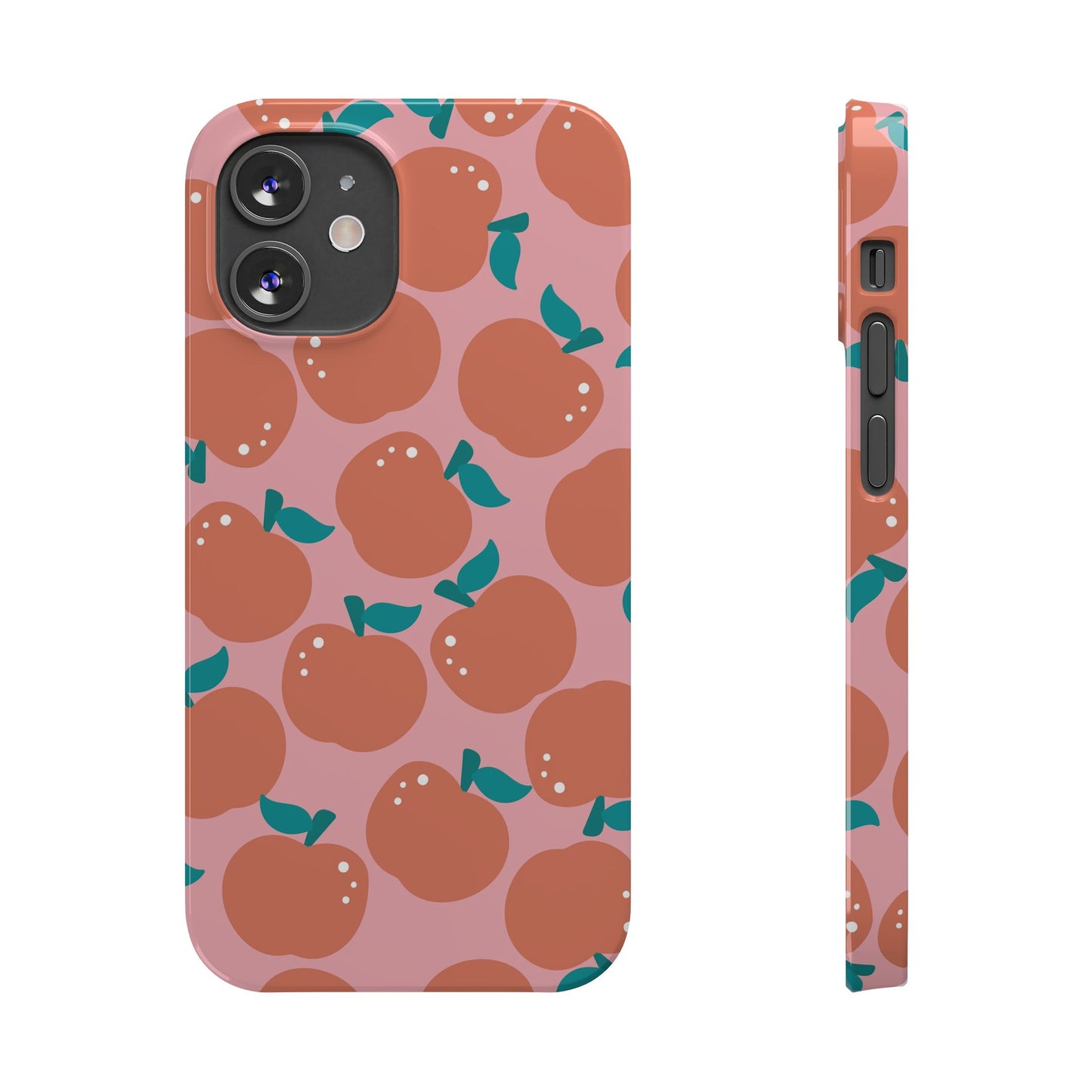 Teacher Slim Phone Case, Pink Apples Teacher Phone Case, Back to School Teacher Phone Case, iPhone Case, Teacher Gift Ideas