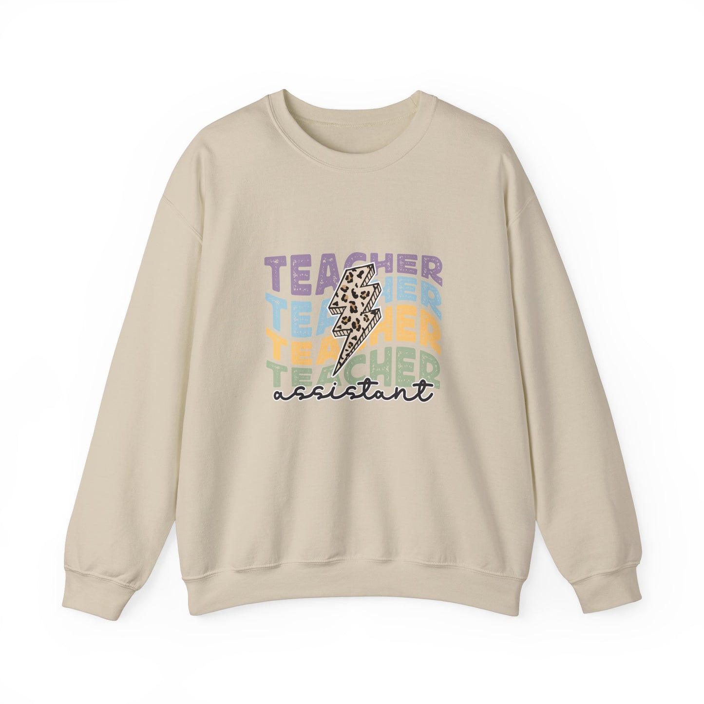 Lightning Bolt Teacher Assistant Sweatshirt, Retro Teacher Assistant Sweater, Retro Teacher Assistant Sweatshirt, Lightning Bolt Teacher Assistant Sweater, Back to School Sweatshirt