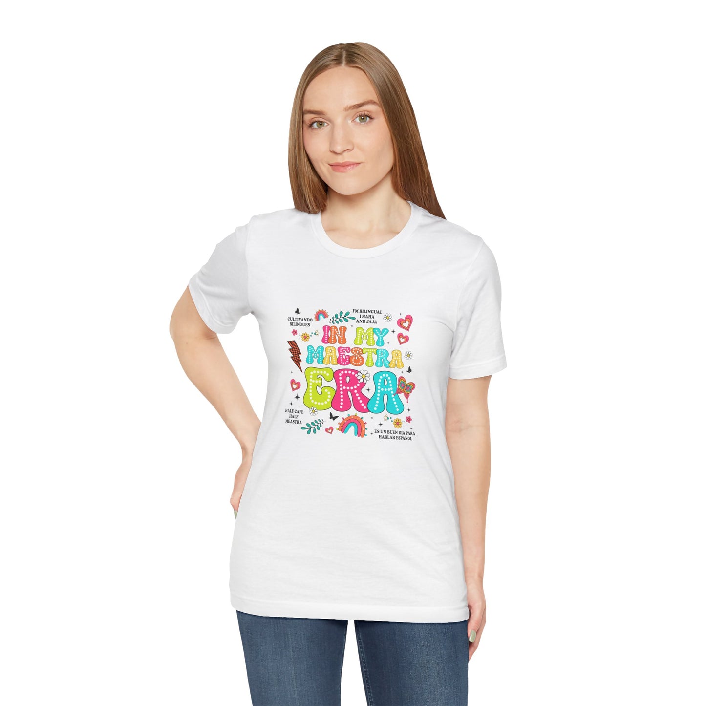 En mi camisa Maestra Era, camisa Maestra española, camiseta Maestra española, camisa personalizada de profesora de español, regalos personalizados para profesora 