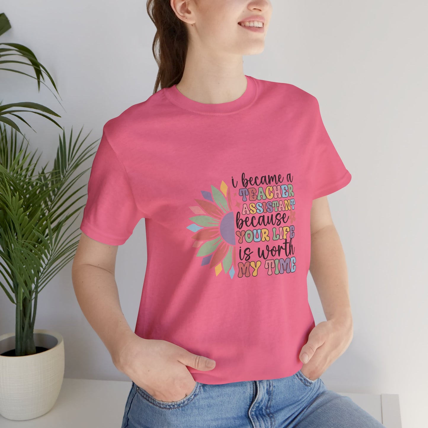 I Became Teacher Assistant T Shirt, Flower Teacher Assistant Shirt, Teacher Assistant Flower T-Shirt, Assistant Teacher Shirt, Boho Teacher Assistant Shirt, Retro Teacher Assistant Life Shirt, Custom Teacher Assistant Shirt, Custom Teacher Assistant Gift