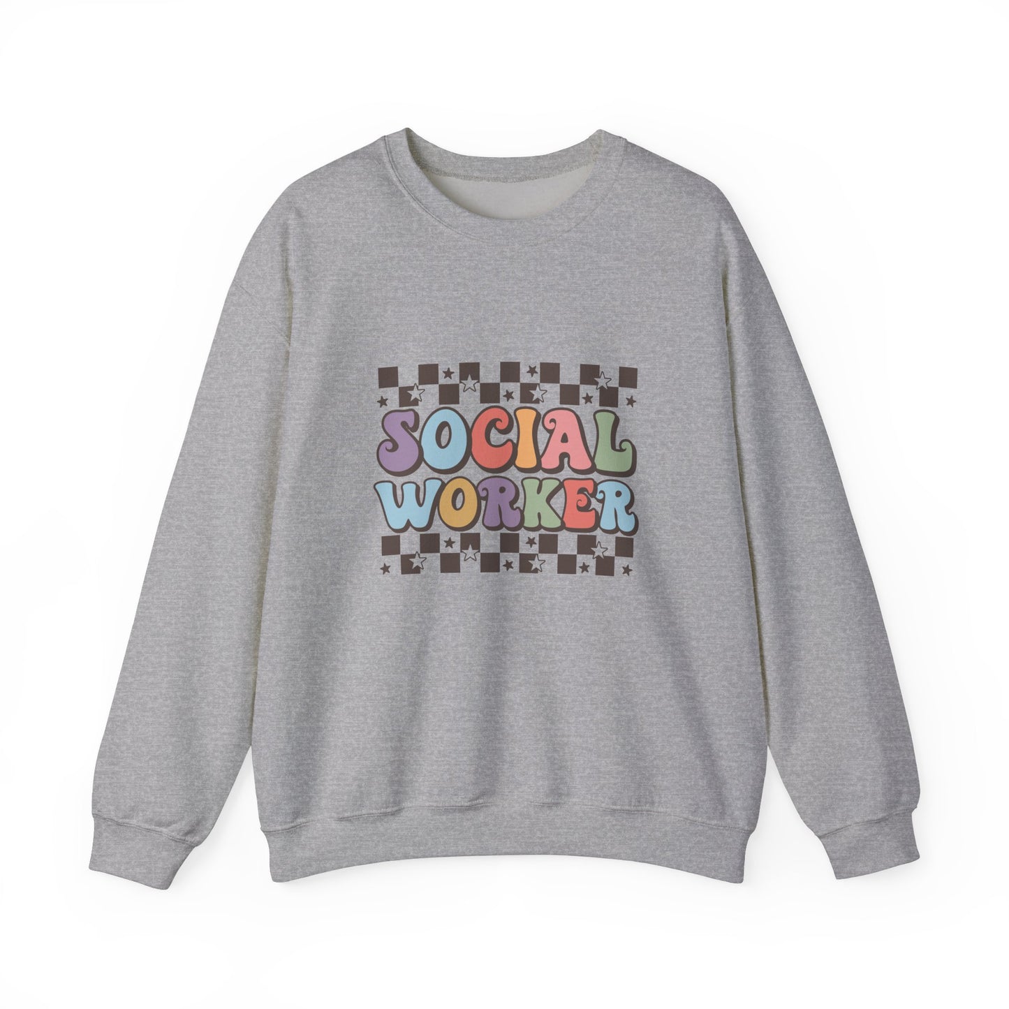 Retro Social Worker Sweatshirt, Checkerboard Social Work Sweater, School Counselor Sweater, Back to School Counselor Sweatshirt