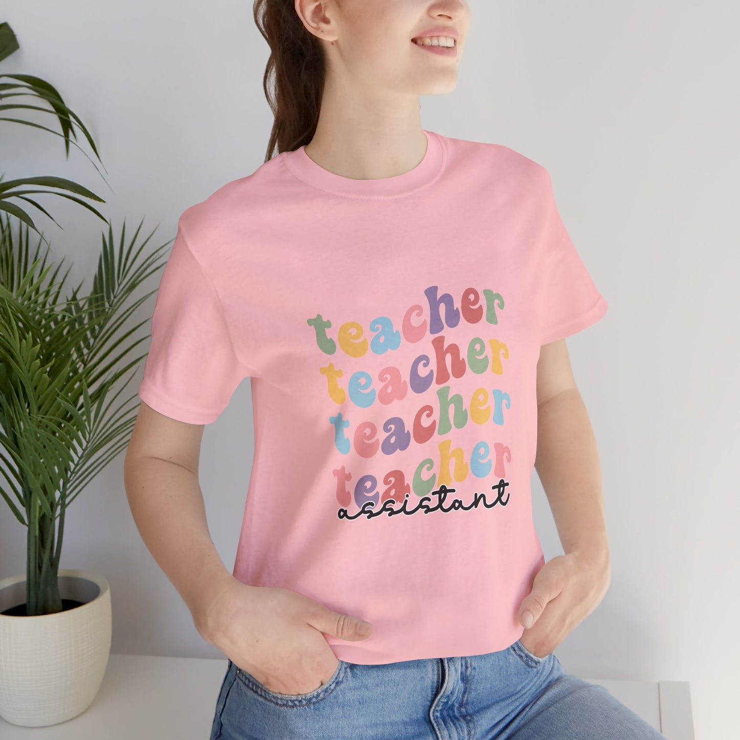 Retro Wavy Teacher Assistant T Shirt, Retro Wavy Teacher Assistant Shirt, Assistant Teacher Shirt, Retro Teacher Assistant Life Shirt, Custom Teacher Assistant Shirt, Custom Teacher Assistant Gift