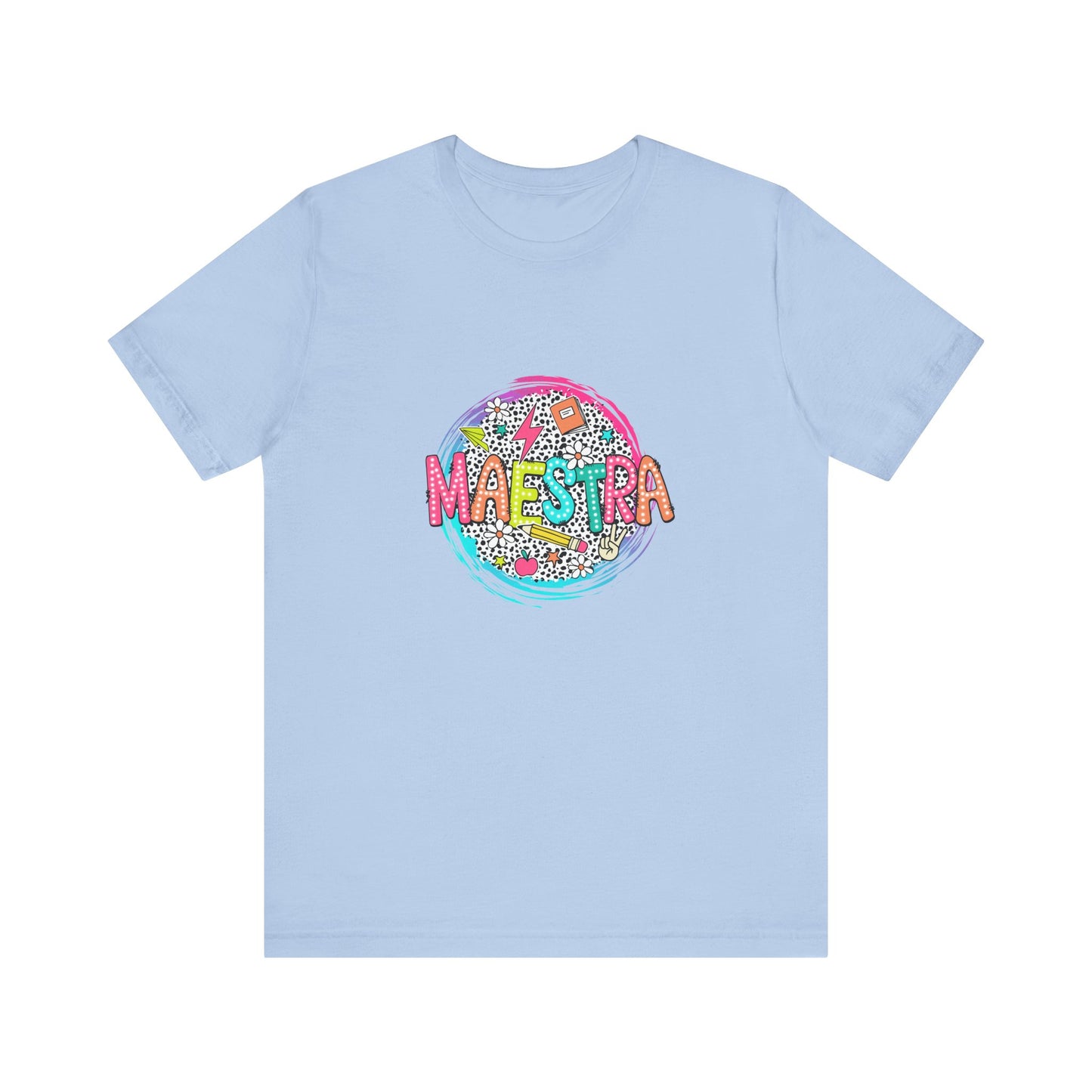 Camisa Maestra Española, Camiseta Maestra Española, Camiseta Maestra Española, Camiseta de Manga Corta Color Swirl Maestra Jersey, Camisa de Maestro Personalizada, Regalo de Maestro Personalizado, Camiseta de Regreso a la Escuela, Regalos de Maestro 