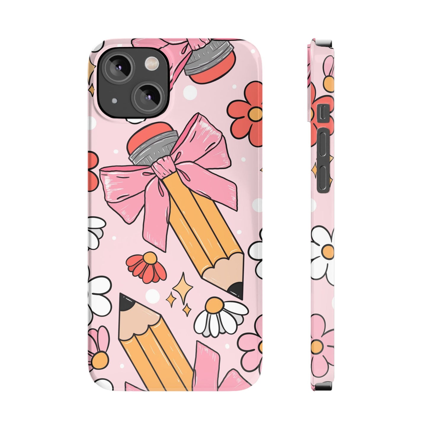 Teacher Slim Phone Case, Pink Coquette Teacher Phone Case, Back to School Teacher Phone Case, iPhone Case, Teacher Gift Ideas