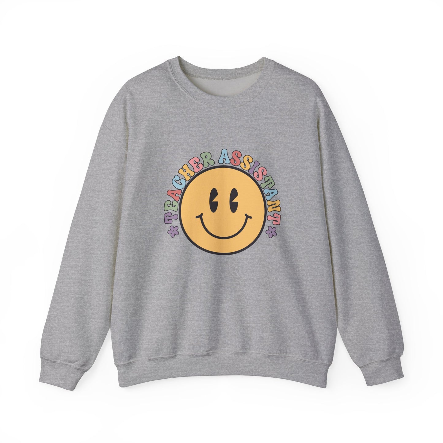 Retro Smiley Teacher Assistant Sweatshirt, Retro Teacher Assistant Sweater, Smiley Teacher Assistant Sweatshirt, Retro Teacher Assistant Sweatshirt, Cute Teacher Assistant Sweater. Back to School Sweatshirt