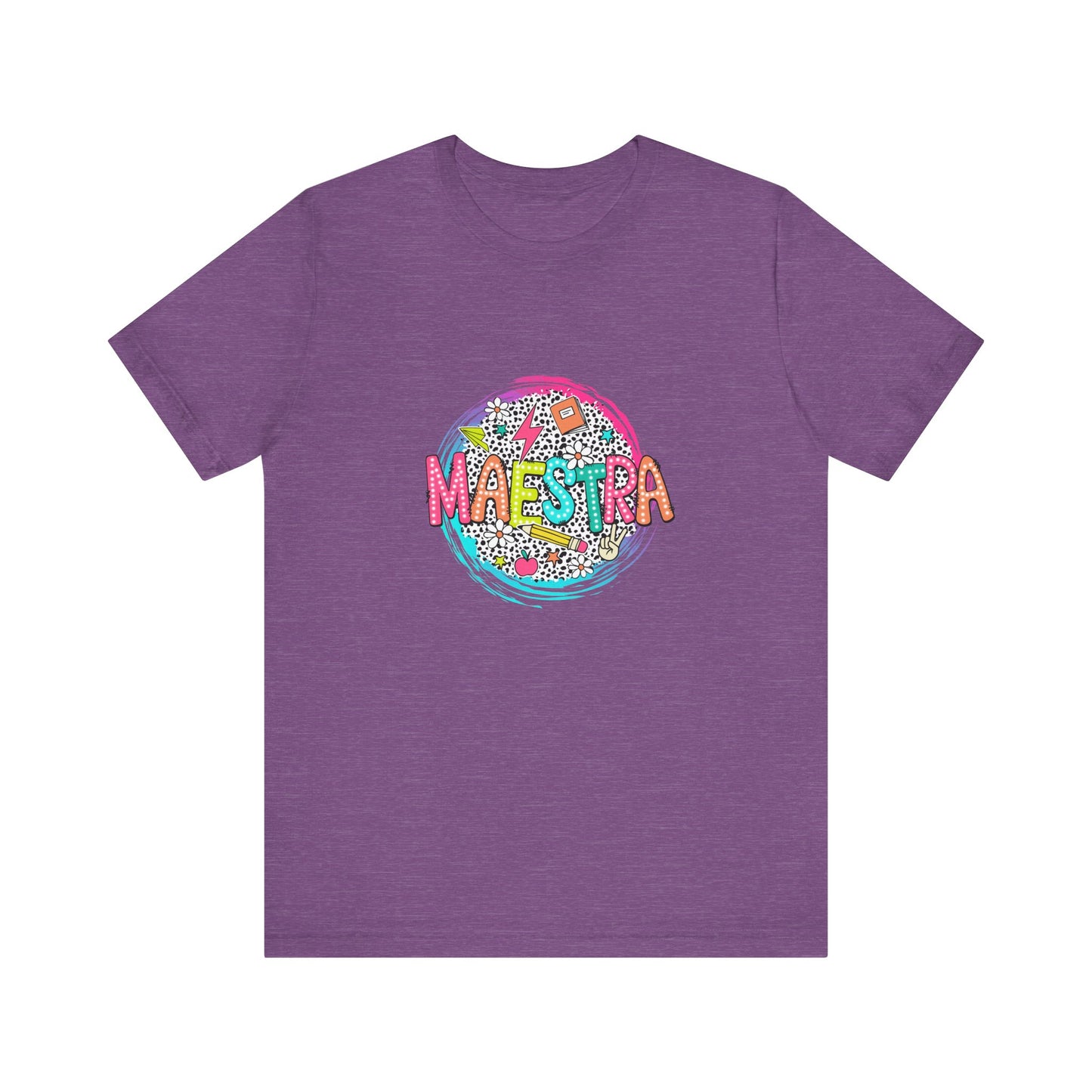 Camisa Maestra Española, Camiseta Maestra Española, Camiseta Maestra Española, Camiseta de Manga Corta Color Swirl Maestra Jersey, Camisa de Maestro Personalizada, Regalo de Maestro Personalizado, Camiseta de Regreso a la Escuela, Regalos de Maestro 