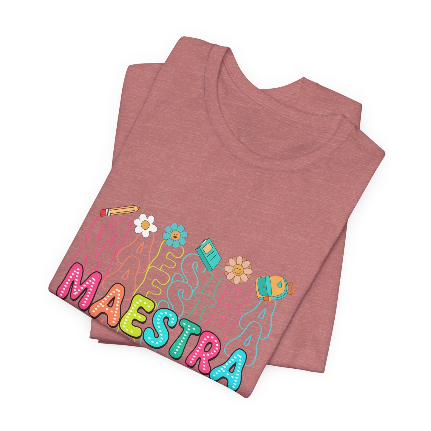 Camisa Maestra Española, Camiseta Maestra Española, Camiseta Maestra Española, Camiseta de Manga Corta Rainbow Maestra Icons Jersey 