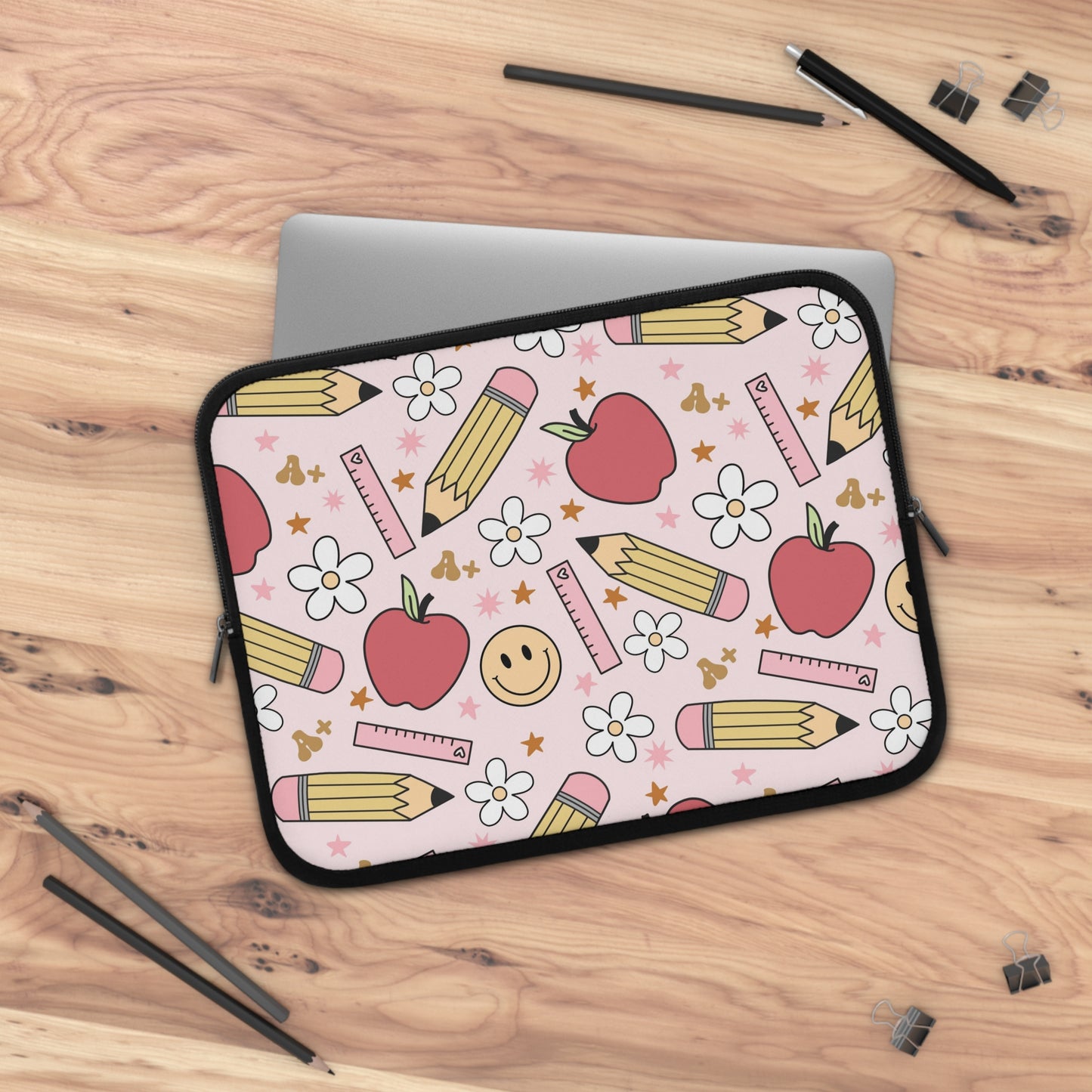 Laptop Case, Laptop Cover, Laptop Sleeve, Laptop Protector, MacBook Air Case, Mac Pro Case, Teacher Laptop Case, Apples and SmileysTeacher Laptop Case