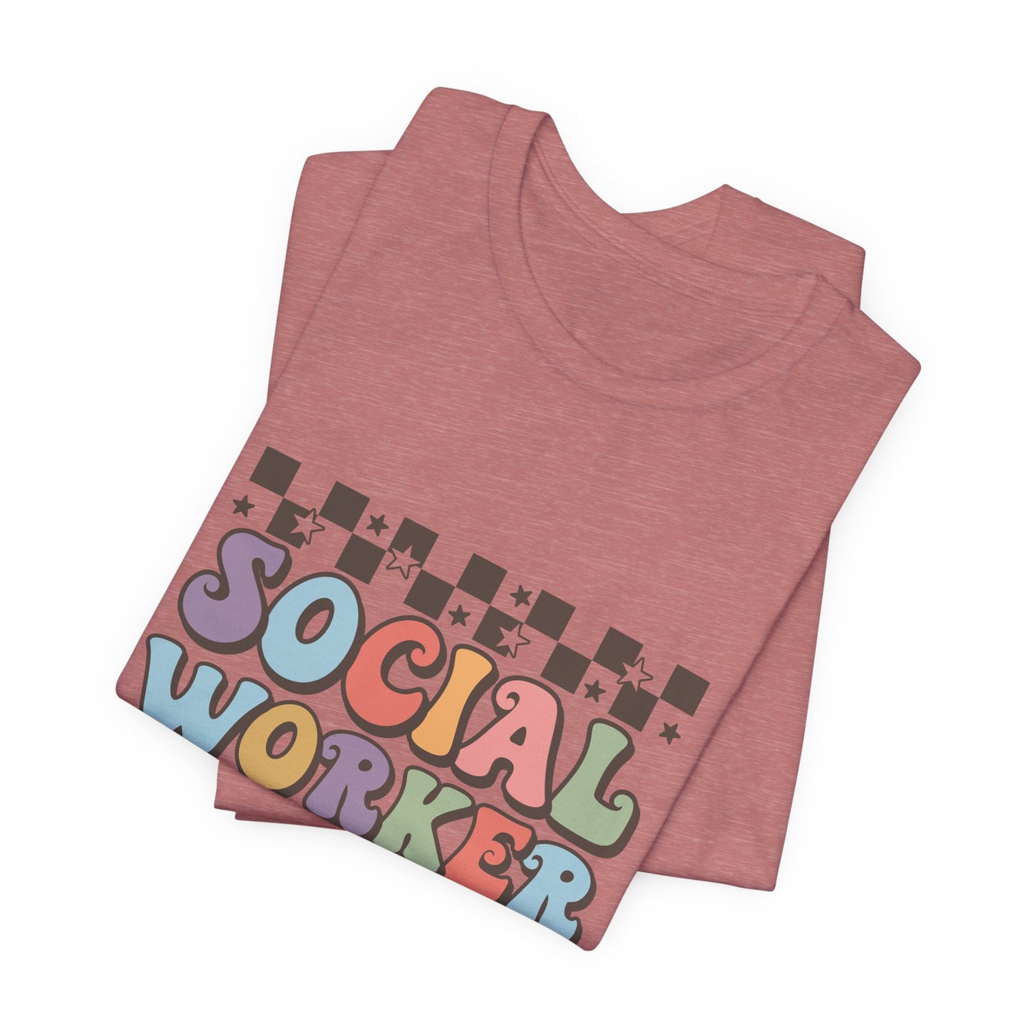 Checkered Social Worker Shirt, Retro Checkerboard Social Worker Shirt, Social Worker Tee, Back to School Counselor Shirt, School Counselor Tee, School Staff Shirt, Social Worker Life Shirt