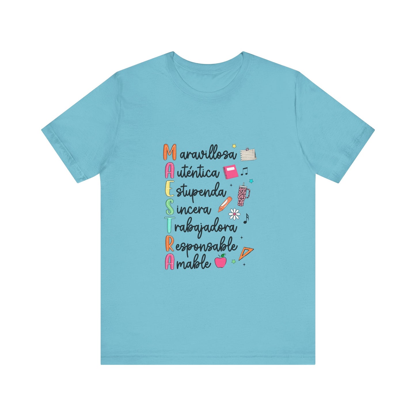 Camiseta Maestra Española, Camiseta Maestra de Colores Brillantes, Camisa Maestra, Camisa Maestra Acrostic, Camisa Maestra Acrostico, Camisa Maestra Personalizada, Regalos para Maestro 