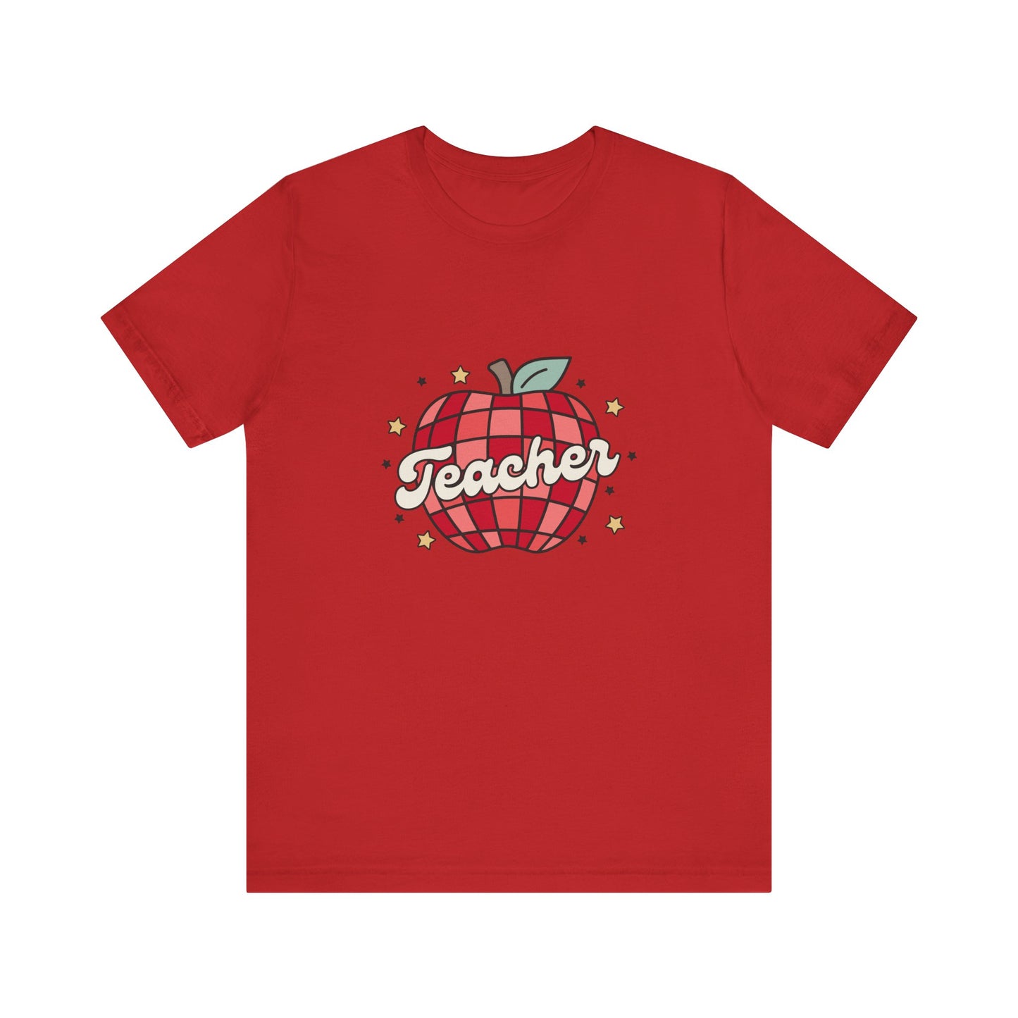 Disco Apple Teacher Shirt, Custom Apple Teacher Shirt, Back to School Teacher Shirt, Teacher Lifestyle Shirt, Retro Shirt, Custom Gift for Teacher