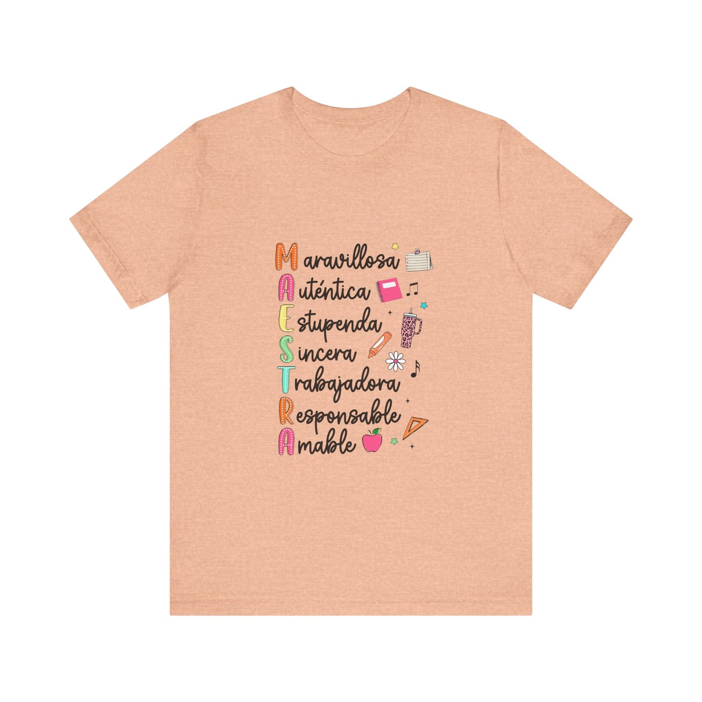 Camiseta Maestra Española, Camiseta Maestra de Colores Brillantes, Camisa Maestra, Camisa Maestra Acrostic, Camisa Maestra Acrostico, Camisa Maestra Personalizada, Regalos para Maestro 