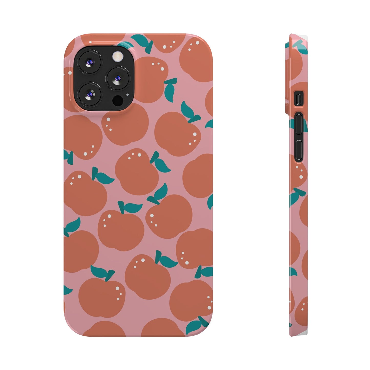 Teacher Slim Phone Case, Pink Apples Teacher Phone Case, Back to School Teacher Phone Case, iPhone Case, Teacher Gift Ideas