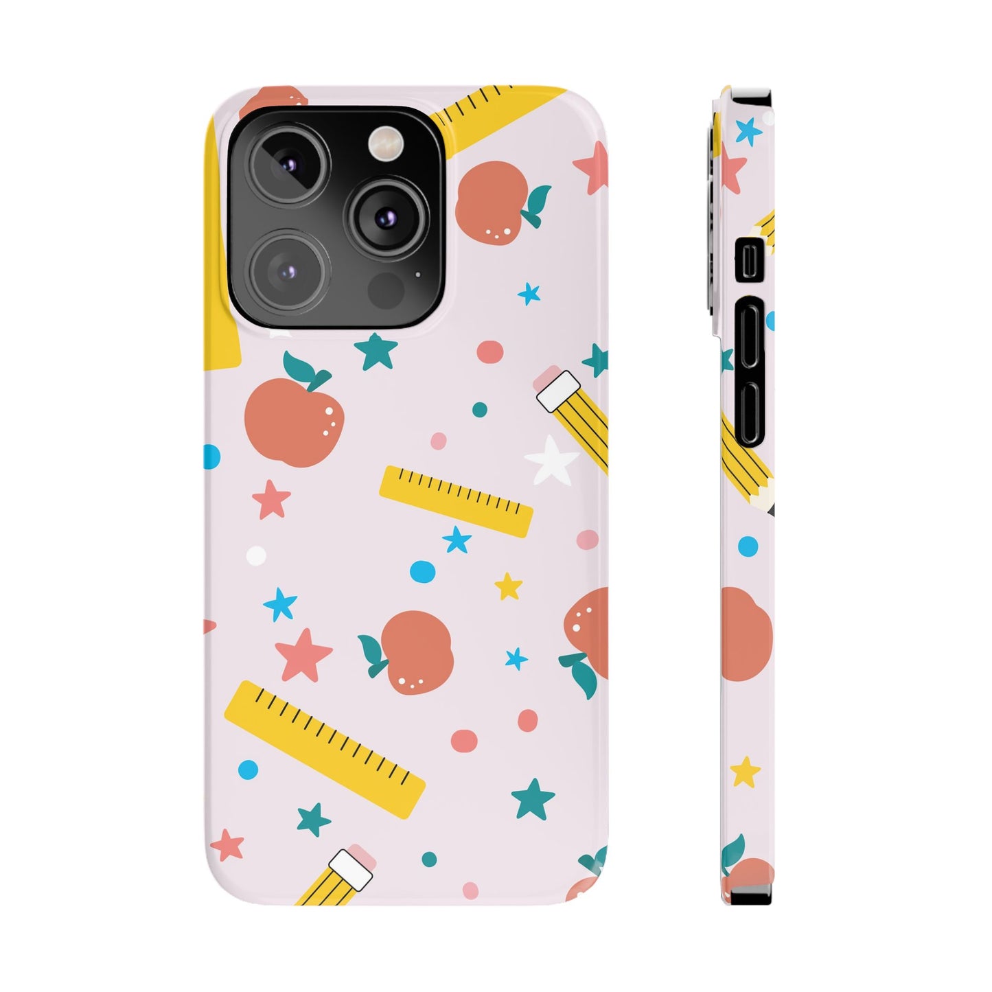 Teacher Slim Phone Case, Stars and Confetti Teacher Phone Case, Back to School Teacher Phone Case, iPhone Case, Teacher Gift Ideas