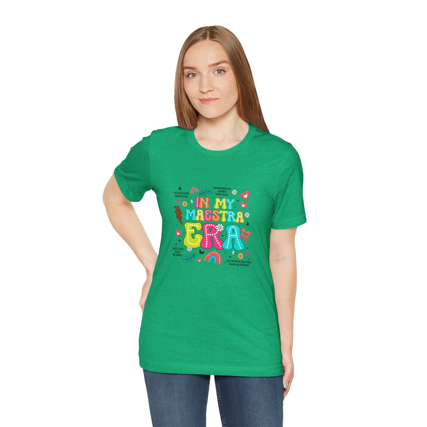 En mi camisa Maestra Era, camisa Maestra española, camiseta Maestra española, camisa personalizada de profesora de español, regalos personalizados para profesora 