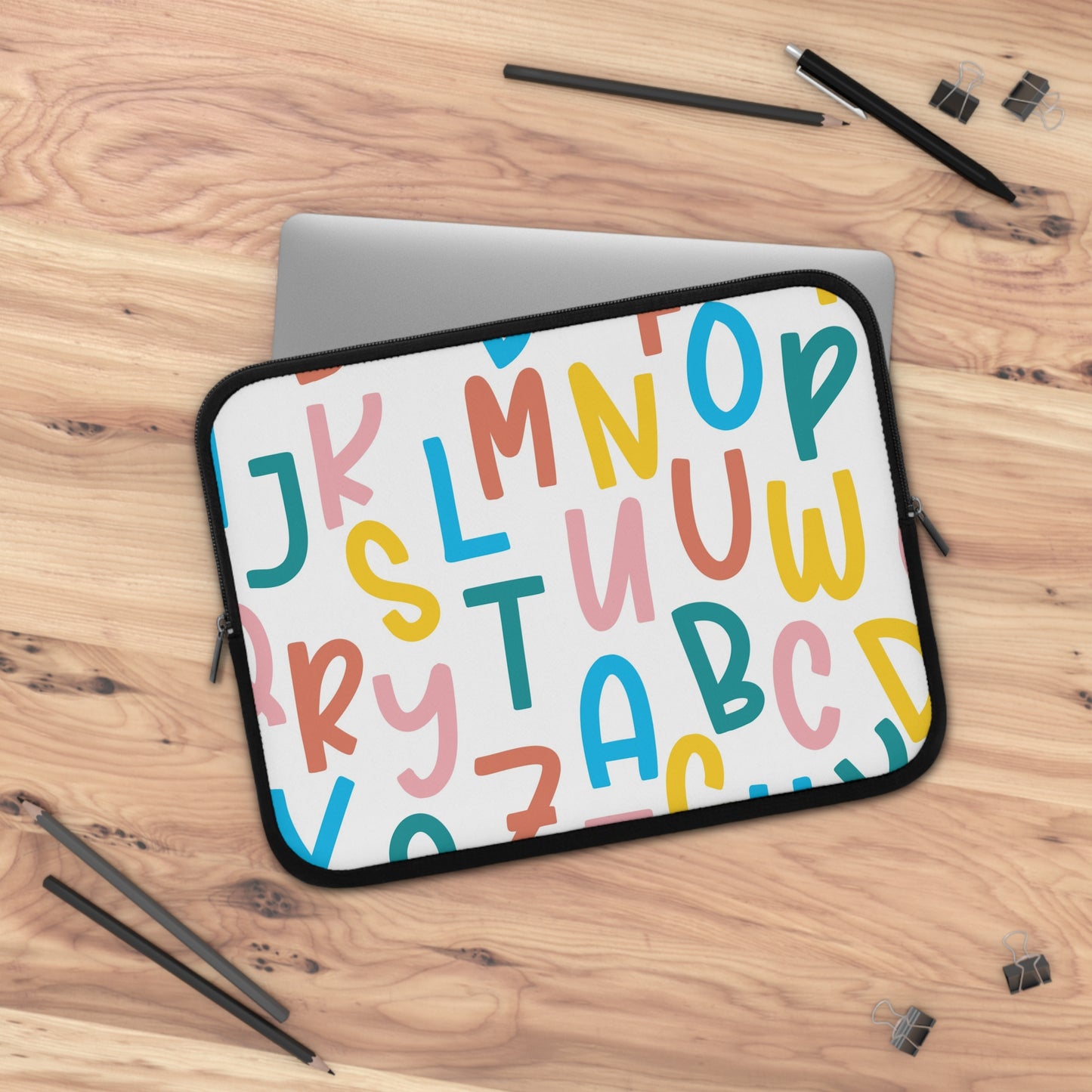 Laptop Case, Laptop Cover, Laptop Sleeve, Laptop Protector, MacBook Air Case, Mac Pro Case, Teacher Laptop Case, Alphabet Teacher Laptop Case