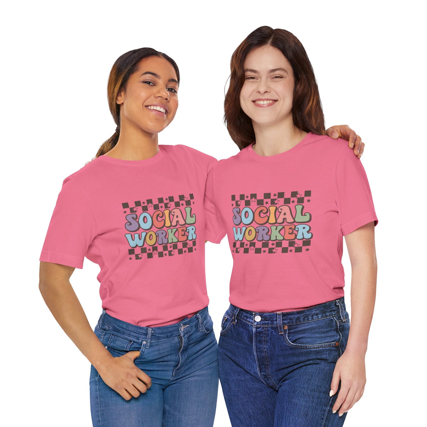 Checkered Social Worker Shirt, Retro Checkerboard Social Worker Shirt, Social Worker Tee, Back to School Counselor Shirt, School Counselor Tee, School Staff Shirt, Social Worker Life Shirt