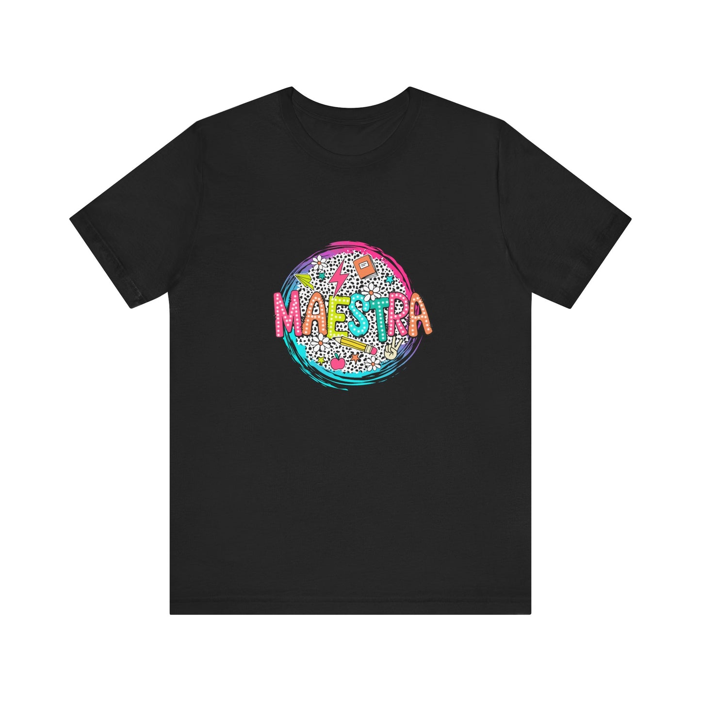 Camisa Maestra Española, Camiseta Maestra Española, Camiseta Maestra Española, Camiseta de Manga Corta Color Swirl Maestra Jersey, Camisa de Maestro Personalizada, Regalo de Maestro Personalizado, Camiseta de Regreso a la Escuela, Regalos de Maestro 