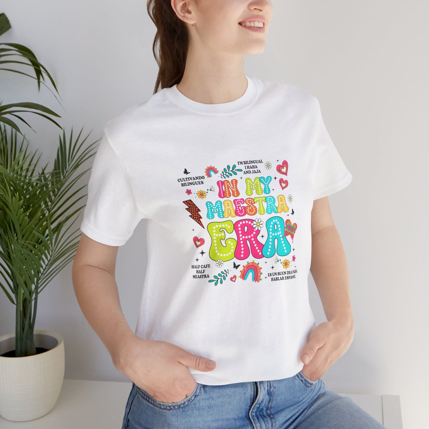 En mi camisa Maestra Era, camisa Maestra española, camiseta Maestra española, camisa personalizada de profesora de español, regalos personalizados para profesora 