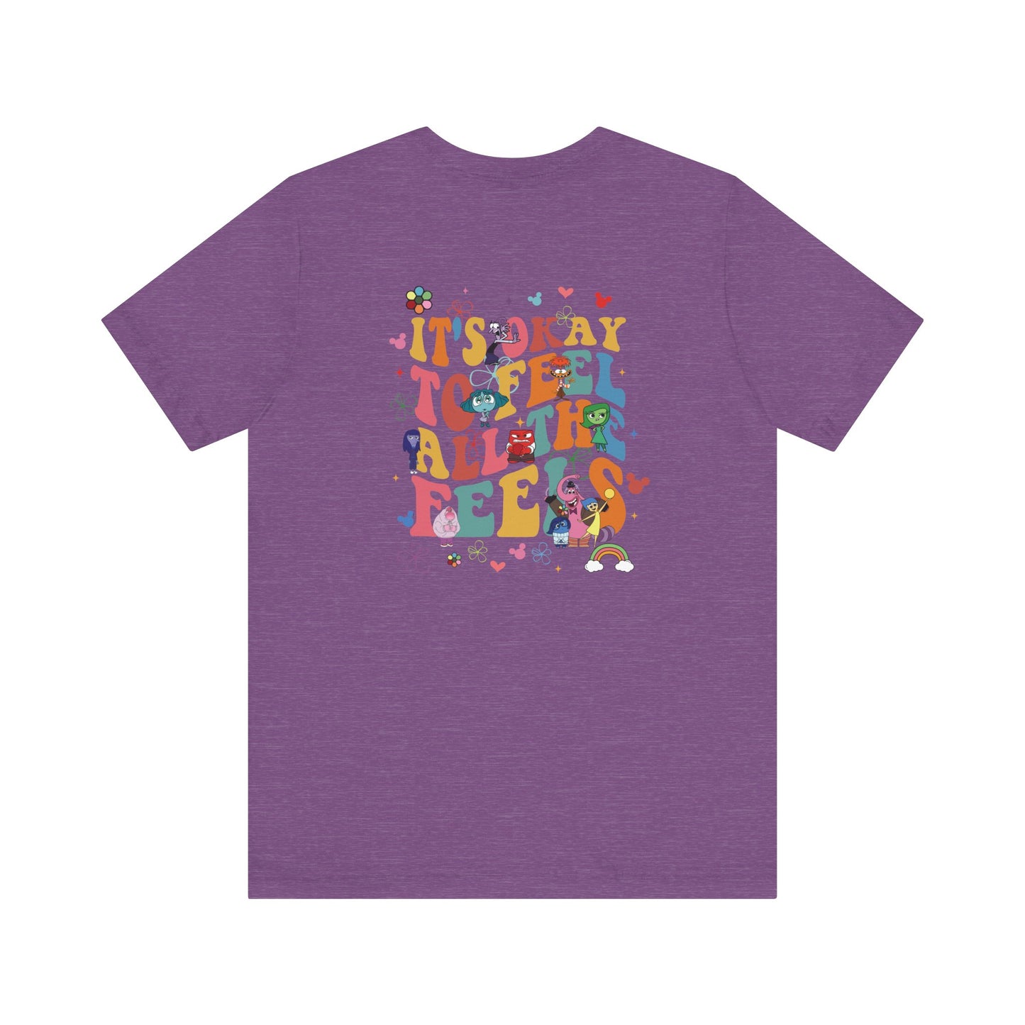 It's Ok to Feel All the Feels Rainbow Double Side Shirt, Retro Emotions T Shirt, In My Emotions Era T Shirt, Emotions Tour T Shirt, Teacher Shirt, Custom Teacher Shirt, Custom Teacher Gifts, Lifestyle Shirt