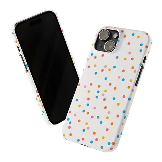 Teacher Slim Phone Case, Confetti Dots Teacher Phone Case, Back to School Teacher Phone Case, iPhone Case, Teacher Gift Ideas