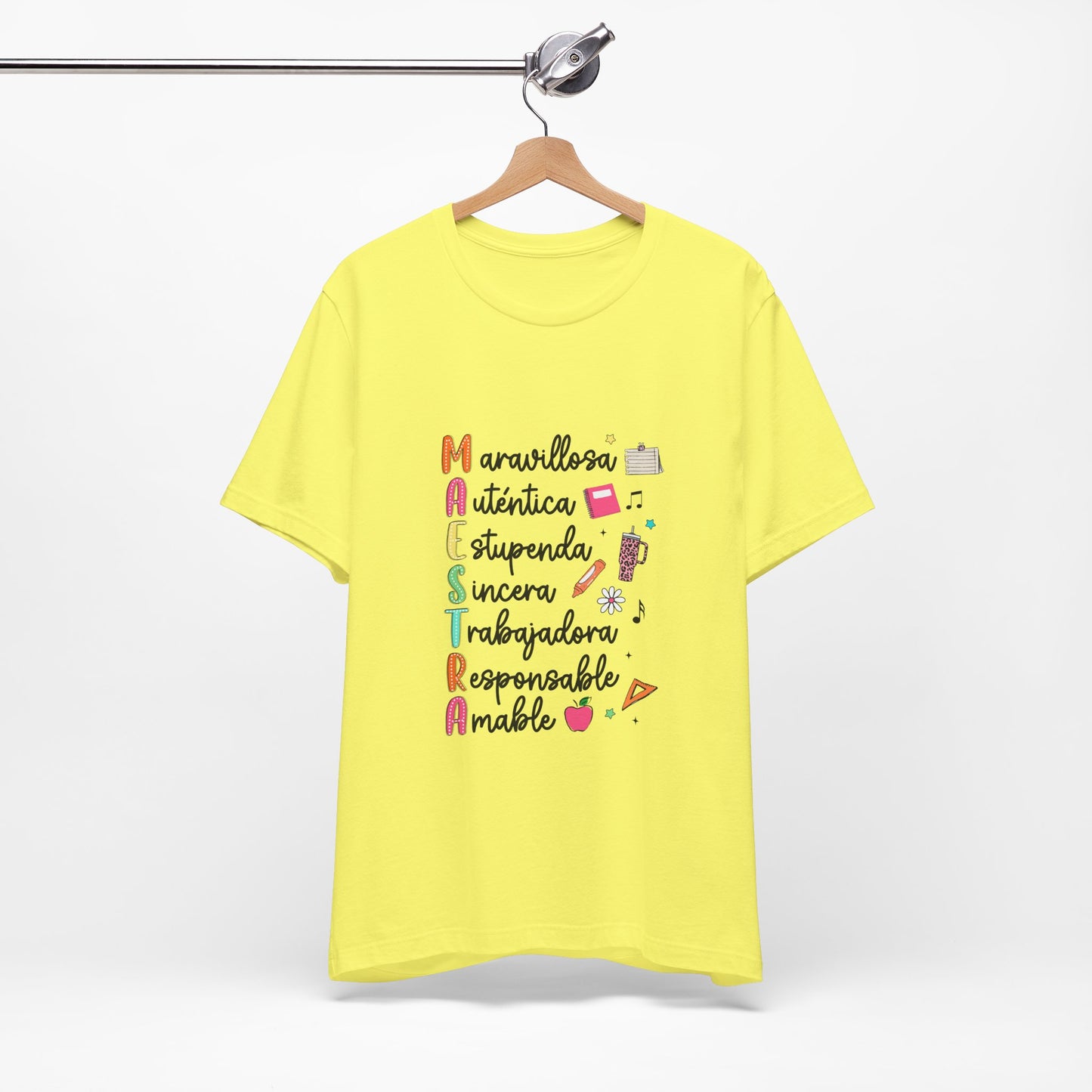 Camiseta Maestra Española, Camiseta Maestra de Colores Brillantes, Camisa Maestra, Camisa Maestra Acrostic, Camisa Maestra Acrostico, Camisa Maestra Personalizada, Regalos para Maestro 