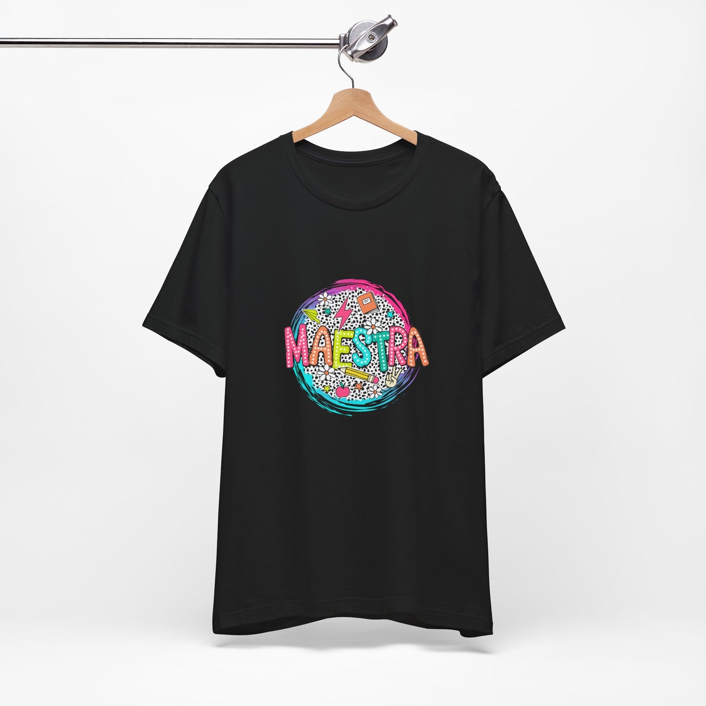 Camisa Maestra Española, Camiseta Maestra Española, Camiseta Maestra Española, Camiseta de Manga Corta Color Swirl Maestra Jersey, Camisa de Maestro Personalizada, Regalo de Maestro Personalizado, Camiseta de Regreso a la Escuela, Regalos de Maestro 